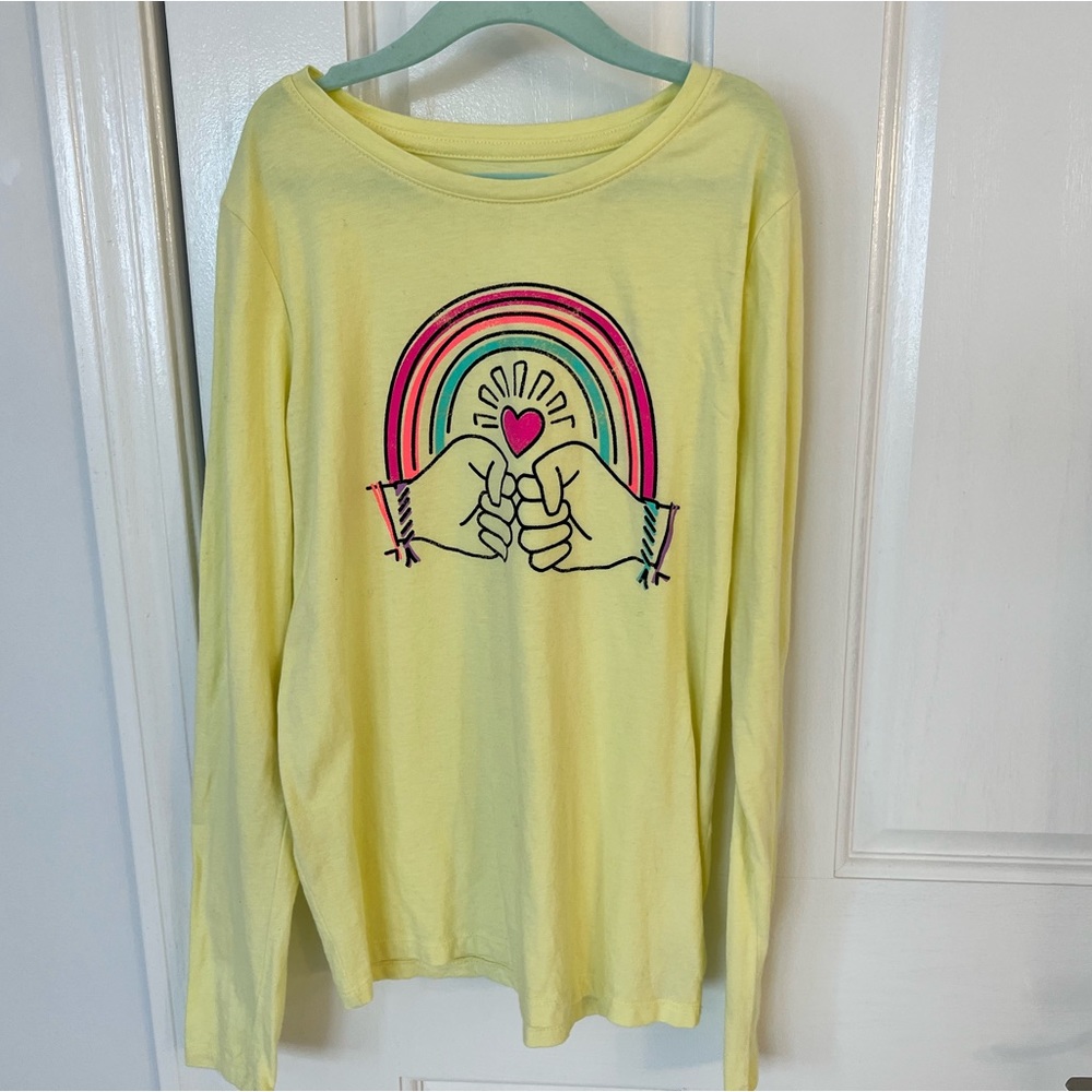 Gap Kids Yellow Shirt with Rainbow Design